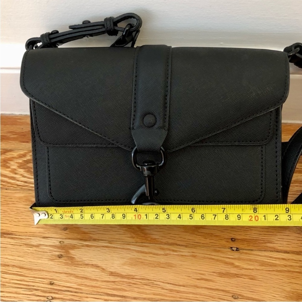 Rebecca Minkoff Hudson Mini Moto Saffiano Leather Crossbody Purse Bag - Picture 5 of 11
